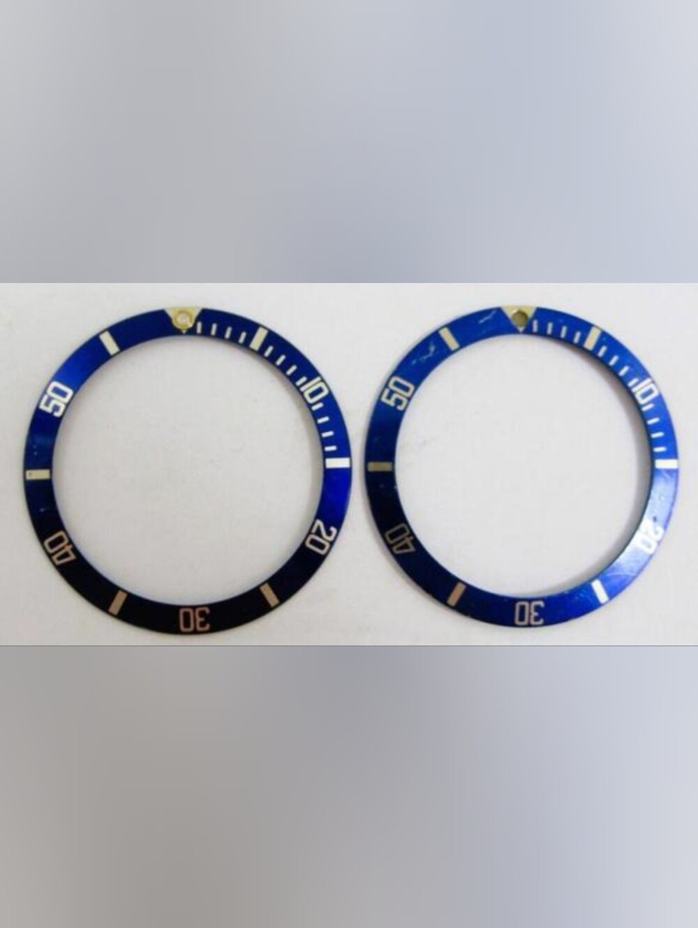Two Authentic Rolex Submariner 16613 16803 16808 16818 Blue Watch Bezel Inserts
